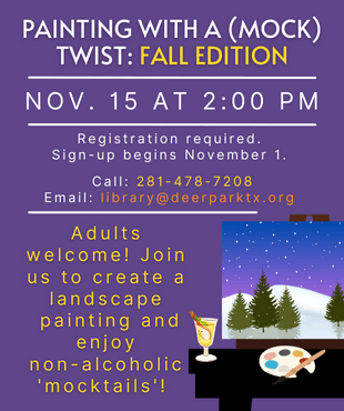 November Painting with a twist Newsflash