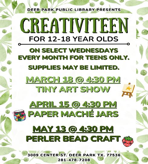 CreativiTeen Spring 2026