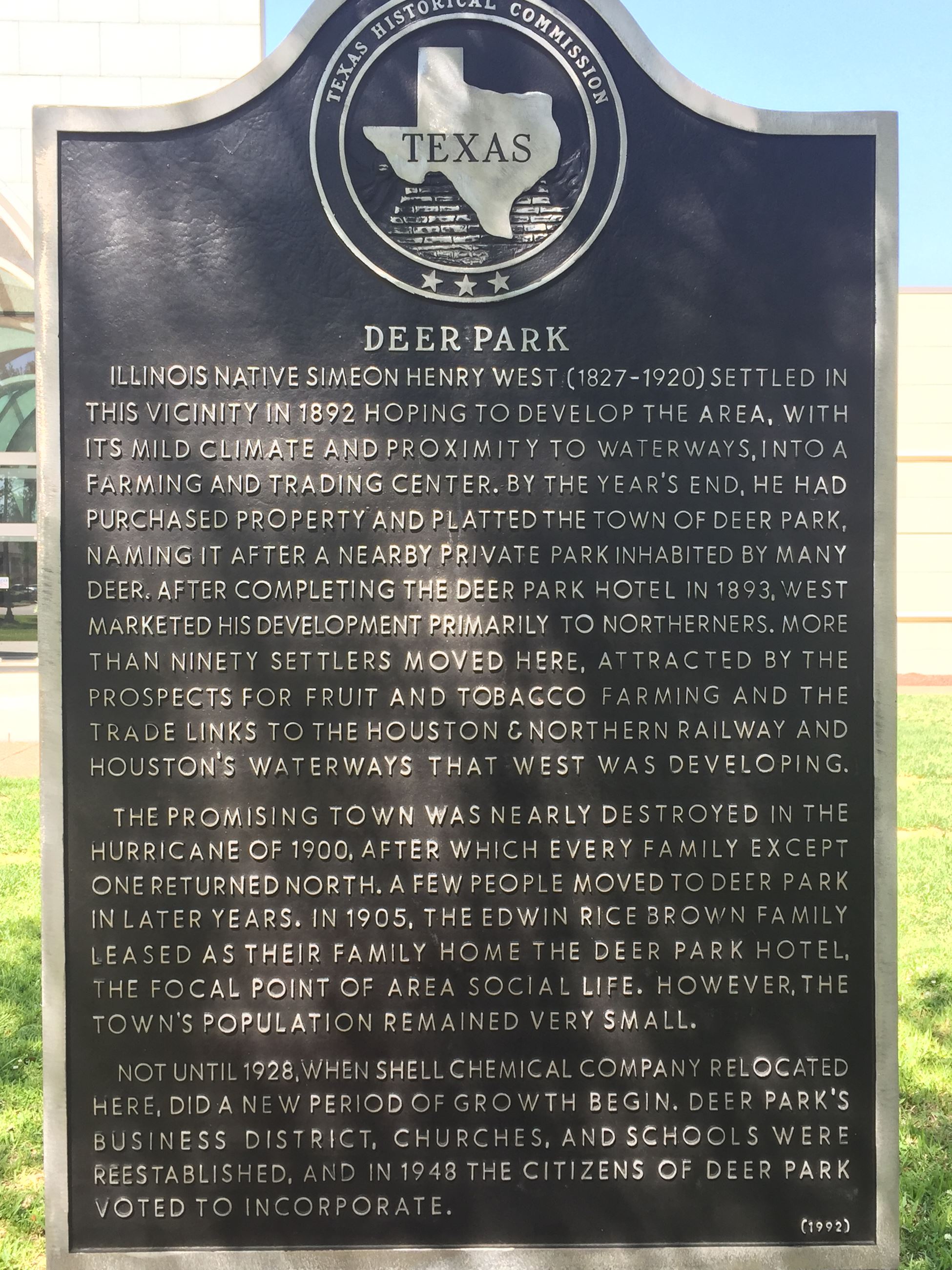 Simeon H. West - Deer Park